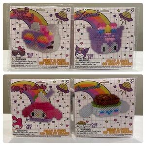 Sanrio 4 pk Hello Kitty, Kuromi, My Melody, Cinnamoroll Heat & Fuse Melty Beads